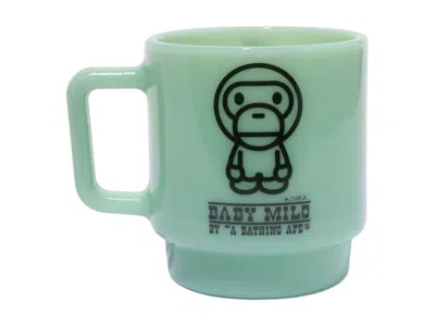 Pre-owned Bape Baby Milo Stacking Milk Glass In Green
