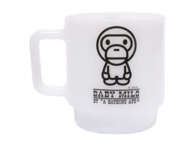Pre-owned Bape Baby Milo Stacking Milk Glass In White