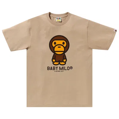 Pre-owned Bape Baby Milo Tee 'beige' In Tan