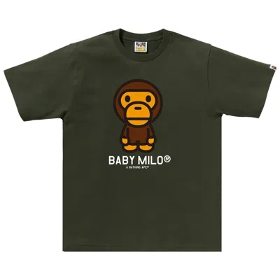 Pre-owned Bape Baby Milo Tee 'olive Drab' | Green | Men's Size Xl