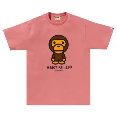 Pre-owned Bape Baby Milo Tee 'pink'