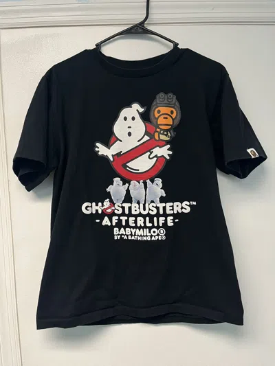 Pre-owned Bape Baby Milo X Ghostbusters Afterlife Black Tshirt