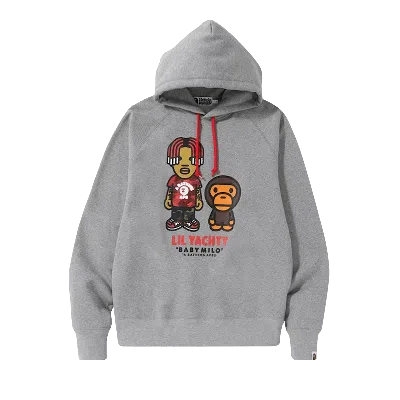 Pre-owned Bape Baby Milo X Lil Yachty Pullover Hoodie 'grey'