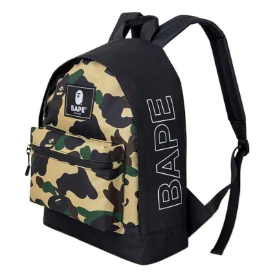 Pre-owned Bape Backpack Camo Logo Day Pack Book Bag