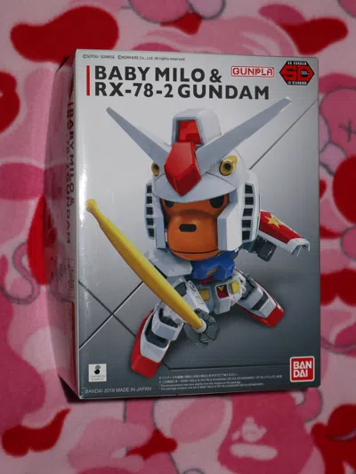 Pre-owned Bape Bandai Baby Milo & Rx-78-2 Gundam 2018 In Multicolor