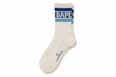 Pre-owned Bape Line Socks (ss24) Blue