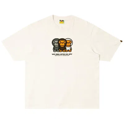 Pre-owned Bape Milo Relaxed Fit Tee 'white' | Men's Size Xxl