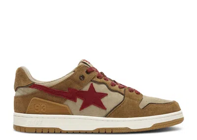Bape Sk8 Sta Low 'wheat Red' In Brown