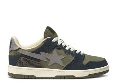 Bape Wmns Sk8 Sta #5 L1 'navy' In Green