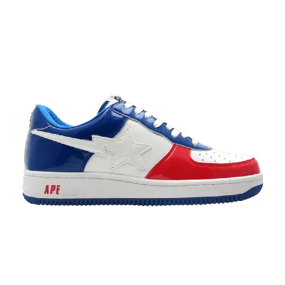 Pre-owned Bape Sta Fs-001 Low 'red White Blue'