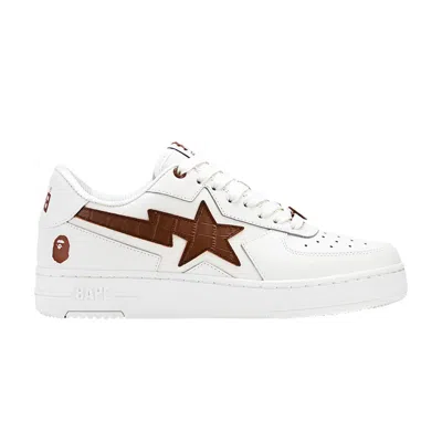 Pre-owned Bape Sta Icon #1 M2 'croc Pack - White Brown' | Men's Size 11
