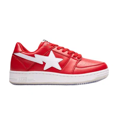 Pre-owned Bape Sta Low 'shark Sole - Red' | Men's Size 8.5