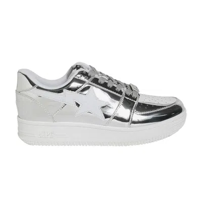 Pre-owned Bape Sta Low 'silver Foil' | Men's Size 7