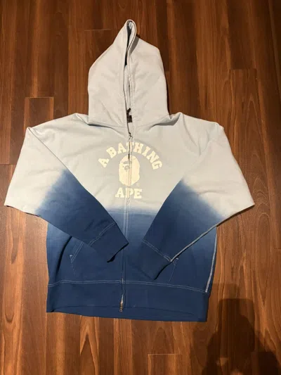 Pre-owned Bape Bathing Ape College Logo Gradient Blue