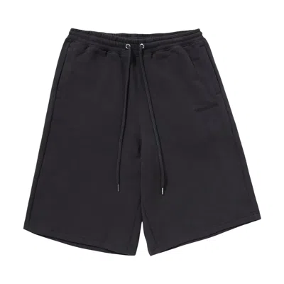 Pre-owned Bape Bathing Ape Logo Knee Length Relaxed Fit Sweatshorts 'charcoal' | Grey | Men's Size Xl In Gray