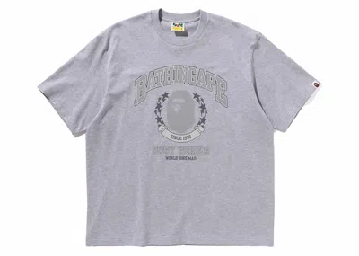 Pre-owned Bape Bathing Ape Relaxed Fit Tee Shirt In Gray