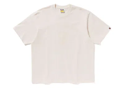 Pre-owned Bape Bathing Ape Relaxed Fit Tee Shirt In Ivory