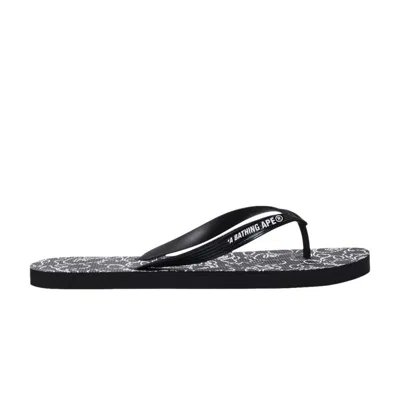 Pre-owned Bape Beach Sandal 'abc Neon Camo - Black' | Men's Size 8