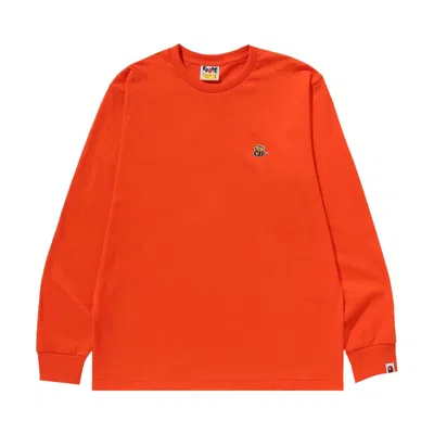 Pre-owned Bape Bee One Point Long-sleeve Tee 'orange' | Men's Size M