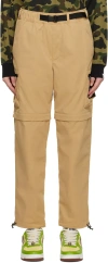 Bape Beige Detachable Trousers In Beige