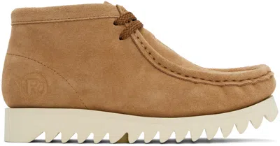 Bape Beige Manhunt #1 Boots In Brown