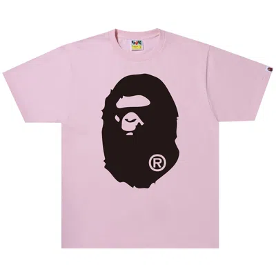 Pre-owned Bape Bicolor Big Ape Head Tee 'pink' | Men's Size Xl
