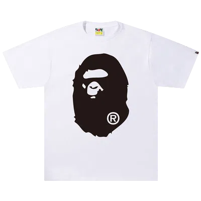Pre-owned Bape Bicolor Big Ape Head Tee 'white'