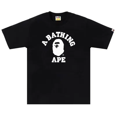 Pre-owned Bape Bicolor College Tee 'black' | Men's Size L
