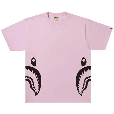 Pre-owned Bape Bicolor Side Shark Tee 'pink' | Men's Size Xl