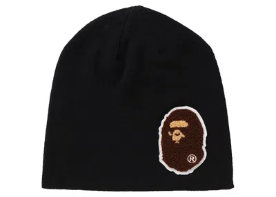 Pre-owned Bape Big Ape Head Knit Cap (fw21) In Black