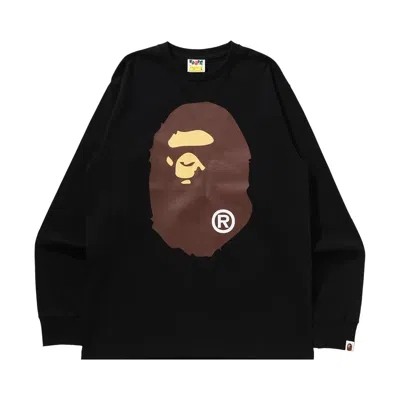 Pre-owned Bape Big Ape Head Long-sleeve Tee 'black'