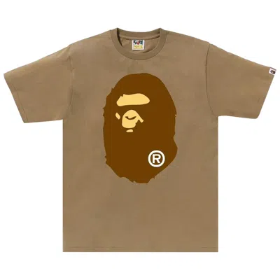 Pre-owned Bape Big Ape Head Tee 'beige' | Cream | Men's Size Xxl