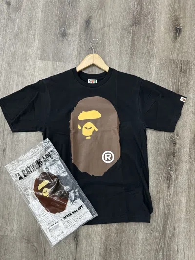 Pre-owned Bape “big Ape Head” Tee In Black