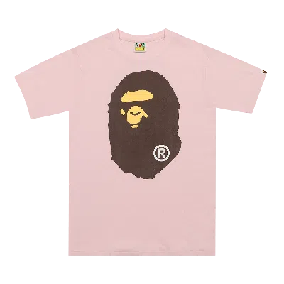 Pre-owned Bape Big Ape Head Tee 'pink'