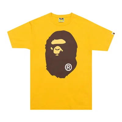 Pre-owned Bape Big Ape Head Tee 'yellow'