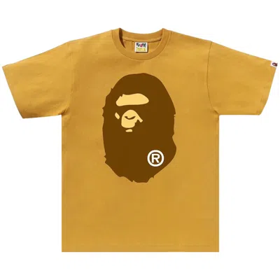 Pre-owned Bape Big Ape Head Tee 'yellow' | Men's Size Xl