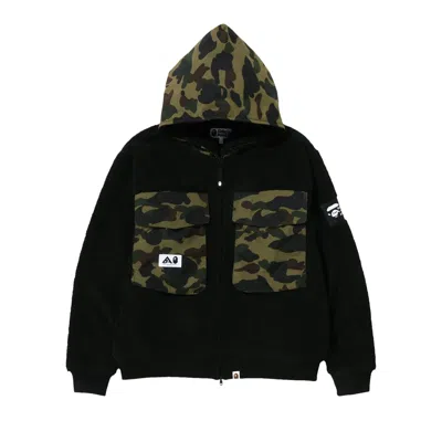 Pre-owned Bape Big Pocket Relaxed Fit Boa Jacket 'black' | Men's Size Xxl