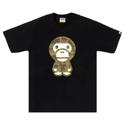 Pre-owned Bape Bitmap Big Baby Milo Tee 'black'