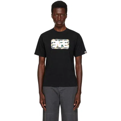 Bape Black 1st Camo Round Box Logo T-shirt