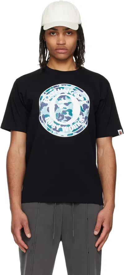 Bape Black Abc Camo Busy Works T-shirt In Bk9
