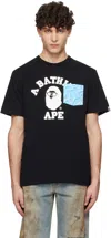 Bape Black Abc Sea Surface Camo Pocket T-shirt In Black