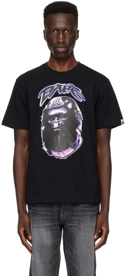 Bape Black Ape Head Graffiti T-shirt