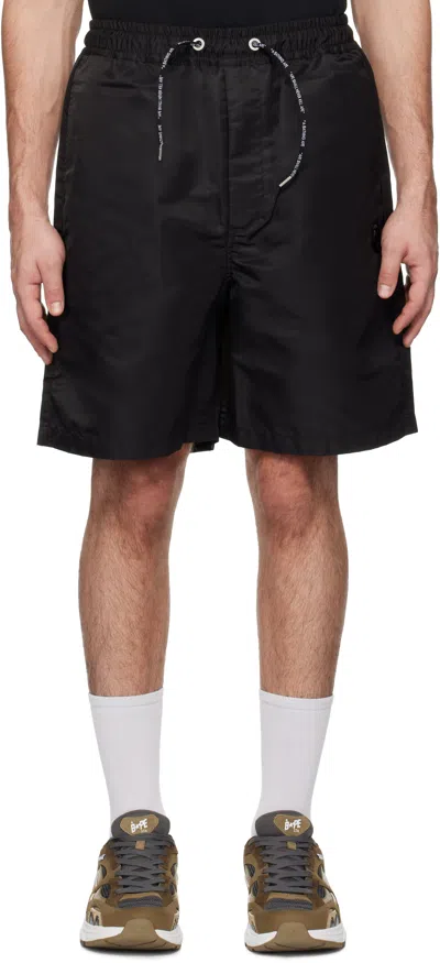 Bape Black Ape Head Nylon Shorts
