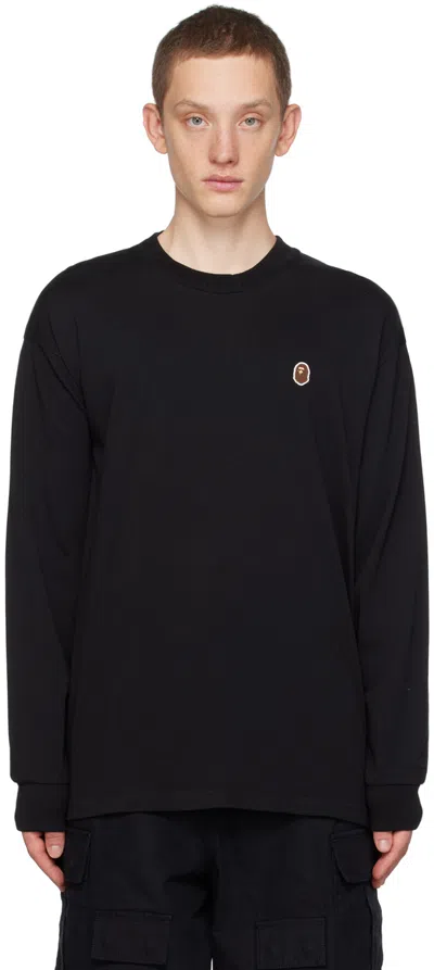 Bape Black Ape Head One Point Long Sleeve T-shirt