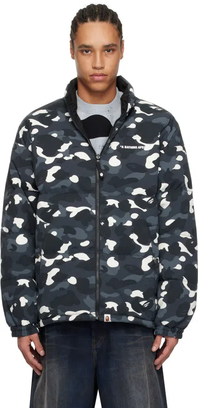 Bape Black City Camo Reversible Down Jacket