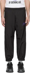 Bape Black Color Camo Deformation Track Pants In Black