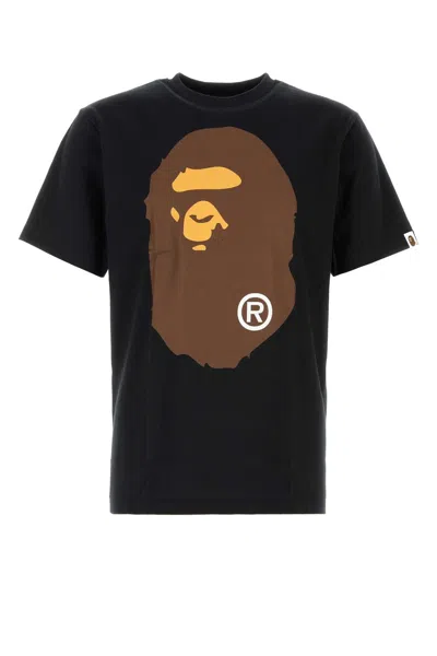 Bape Black Cotton Big Ape Head T-shirt