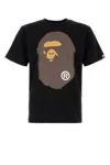 Bape Black Cotton T-shirt In Black