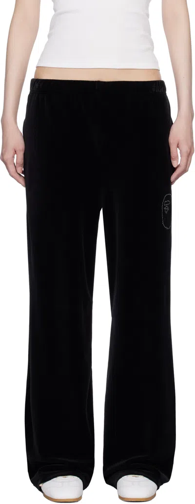 Bape Black Crystal Stone Ape Head Lounge Pants