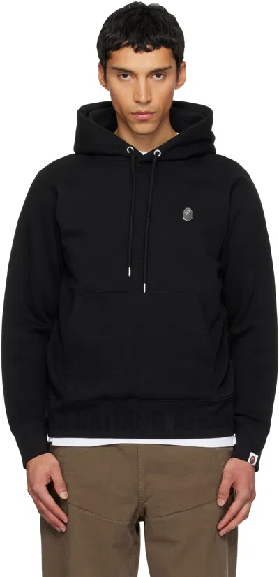 Bape Black One Point Pullover Hoodie In Multi